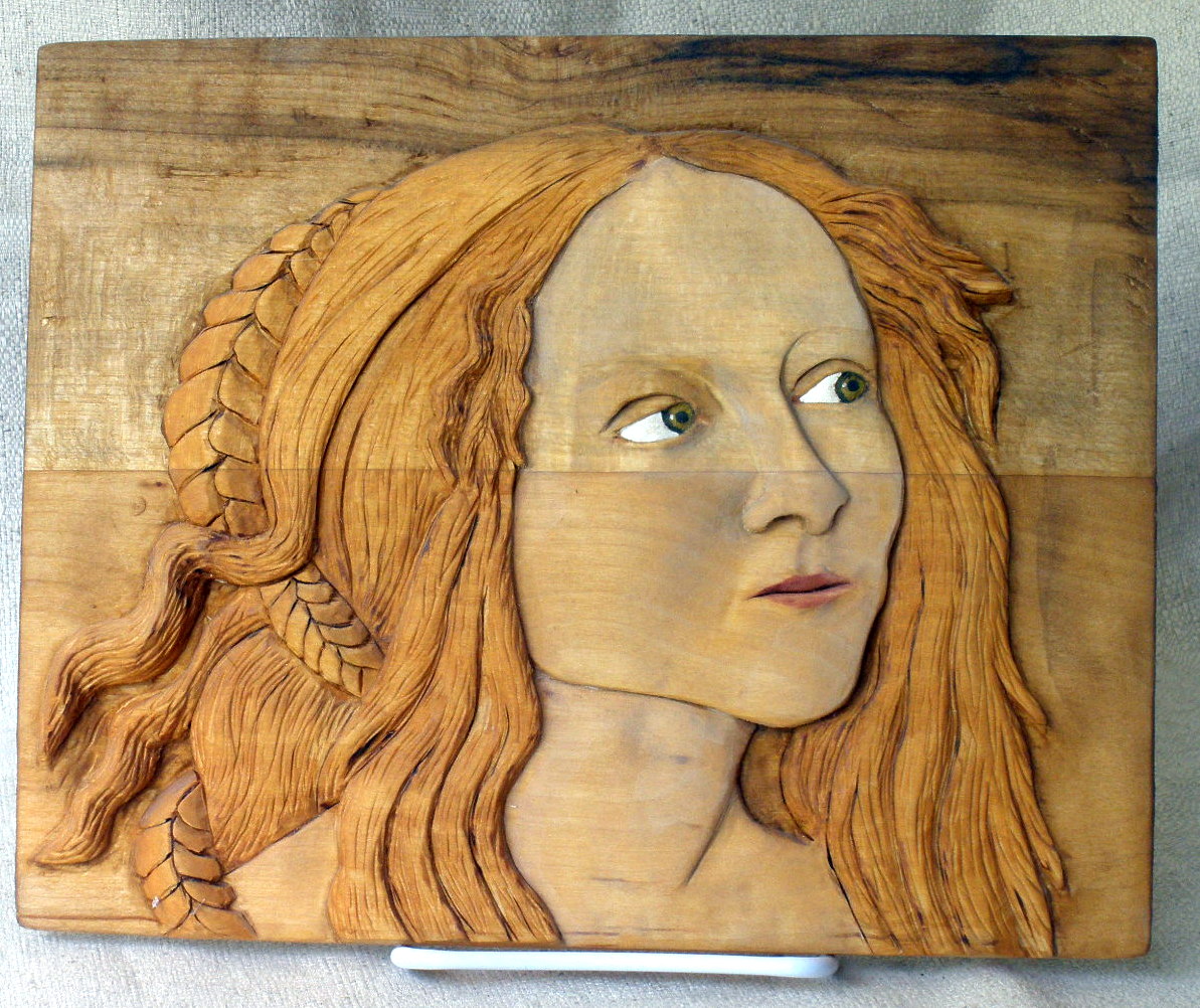 Venus relief woodcarving